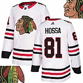 Blackhawks #81 Hossa White With Special Glittery Logo Adidas Jersey,baseball caps,new era cap wholesale,wholesale hats